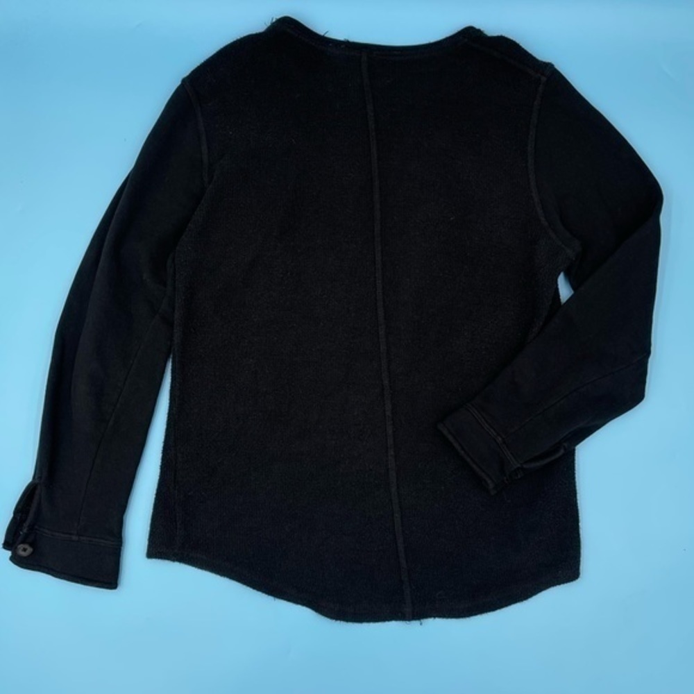 COMUNE Crewneck Rugged Partial Distressed Sweater - Picture 2 of 3